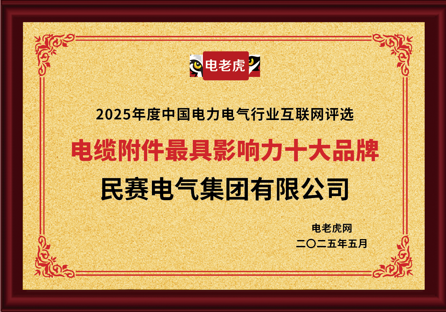 星空(中国)被评为2025年度中国电力电气行业互联网评选电缆附件**影响力十大品牌